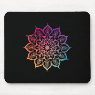 Alfombrilla De Ratón Mandala Loto Arte Zen Boho Buda Botánico Suculento