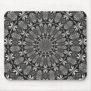Alfombrilla De Ratón Mandala monocromática