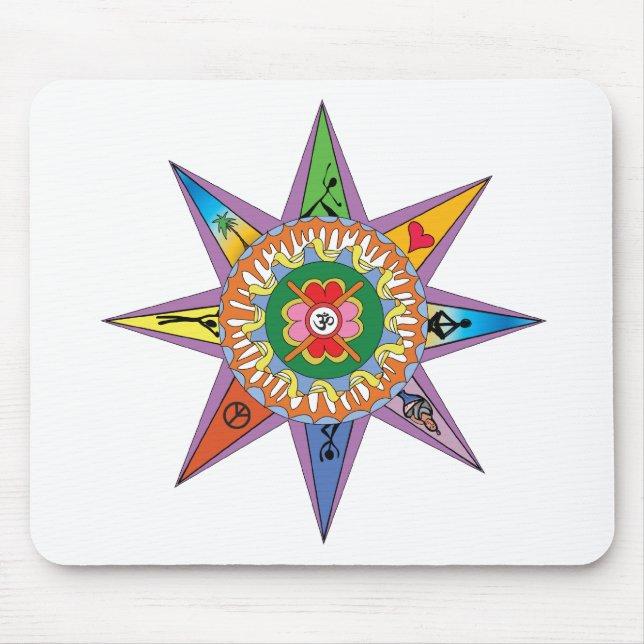 Alfombrilla De Ratón Mandala Mousepad de la yoga (Frente)