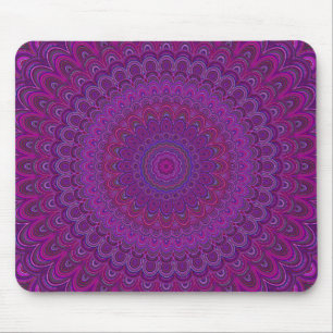 Alfombrilla De Ratón Mandala púrpura de la flor