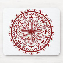 Mandala roja profunda simple