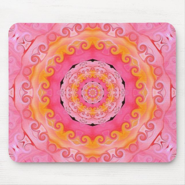 Alfombrilla De Ratón Mandala rosa (Frente)