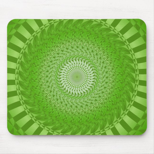 Alfombrilla De Ratón Mandalá verde del sol (Frente)