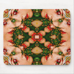 Alfombrilla De Ratón Mandalas de Labios Rojos