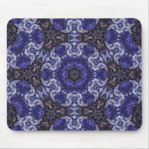 Alfombrilla De Ratón Mandalas de remolino de índigo profundo con patron