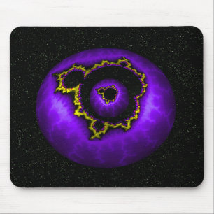 Alfombrilla De Ratón Mandelbrot Púrpura En Un Mandelbrot