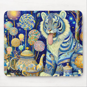 Alfombrilla De Ratón MANDY ~ Paisley Tiger ~ fiesta de té ~ Mousepad