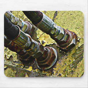 Alfombrilla De Ratón Mangueras hidráulicas en el tractor viejo