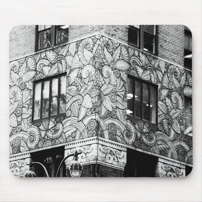 Alfombrilla De Ratón Manhattan Art Deco con hojas frisas mousepad (Frente)