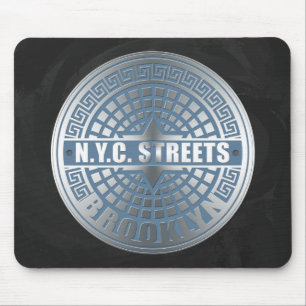 Alfombrilla De Ratón Manhole Cover Brooklyn Blue