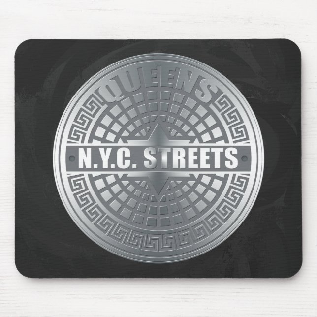 Alfombrilla De Ratón Manhole Covers Queens (Frente)