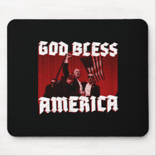Alfombrilla De Ratón Manifestación Disparando A Dios Bendiga A Estados 
