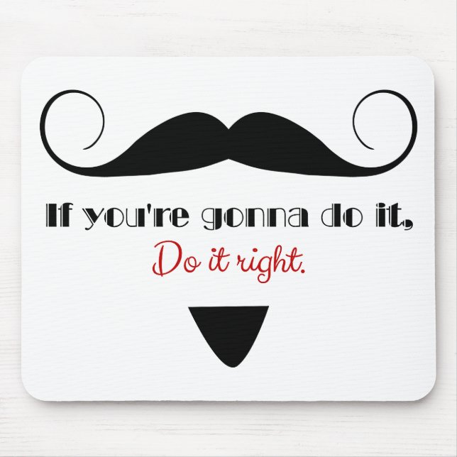 Alfombrilla De Ratón Manillar de la cosecha Mustache Estache Masculino (Frente)