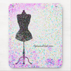 Alfombrilla De Ratón Maniquí de Confeti de Moda Personalizado Moderno