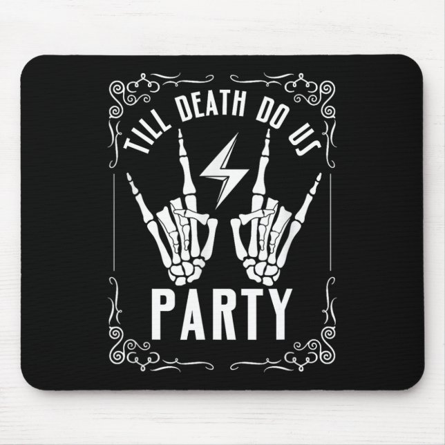 Alfombrilla De Ratón Mano de esqueleto de la fiesta de soltera hasta qu (Frente)