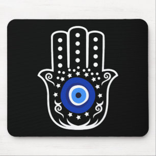 Alfombrilla De Ratón Mano de Hamsa Fátima Ojo de Tigre Turco Protección