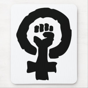 Alfombrilla De Ratón Mano femenina de la solidaridad del símbolo