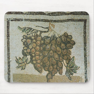Alfombrilla De Ratón Manojo de uvas blancas, mosaico romano
