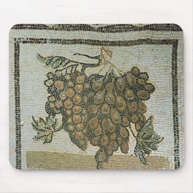 Alfombrilla De Ratón Manojo de uvas blancas, mosaico romano (Frente)