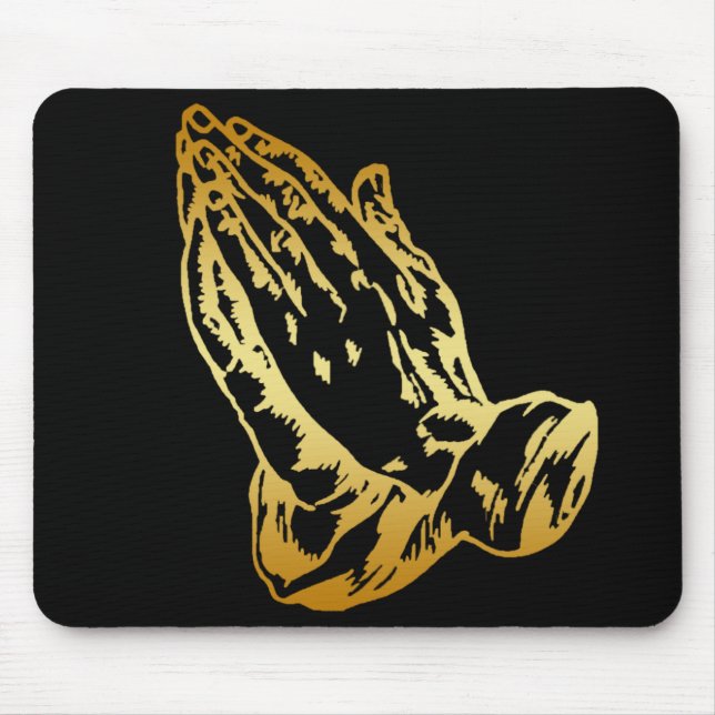 ALFOMBRILLA DE RATÓN MANOS DE ROGACIÓN DEL ORO (Frente)