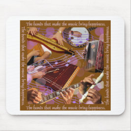 Alfombrilla De Ratón Manos que hacen la música. Haga la felicidad