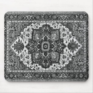 Alfombrilla De Ratón MANTA PERSA - negro y blanco