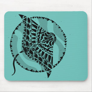 Alfombrilla De Ratón Manta Ray Tribal Tattoo Style