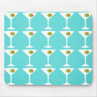 Mantén 'Em Viene Martini Mousepad (turquesa)