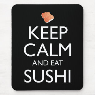 Alfombrilla De Ratón Mantén la calma y come sushi