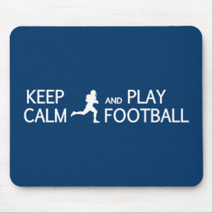 Alfombrilla De Ratón Mantén la calma y juega personalizado de fútbol en