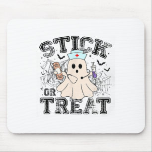 Alfombrilla De Ratón Mantén O Trata A La Enfermera Fantasma Halloween