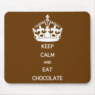 ALFOMBRILLA DE RATÓN MANTENER CALMA COMER CHOCOLATE