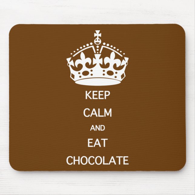 ALFOMBRILLA DE RATÓN MANTENER CALMA COMER CHOCOLATE (Frente)