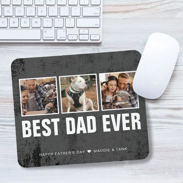 Alfombrilla De Ratón Mantener el Collage de fotos del Día del Padre en  (Keepsake Best Dad Ever Father's Day Photo Collage Mouse Pad)