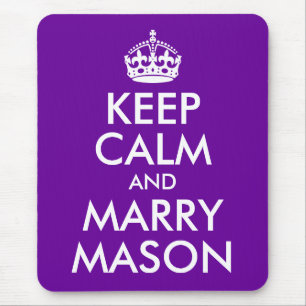 Alfombrilla De Ratón Mantener la calma y casarse con Mason
