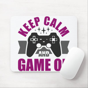 Alfombrilla De Ratón Mantener la calma y jugar al juego