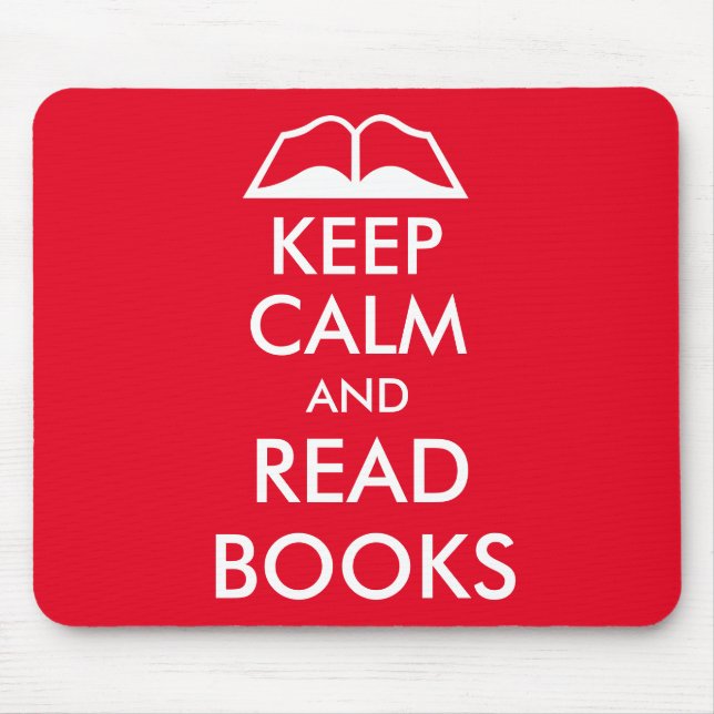 Alfombrilla De Ratón Mantener la calma y leer libros (Frente)