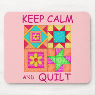 Alfombrilla De Ratón Mantener la calma y mantener los bloques de trabaj