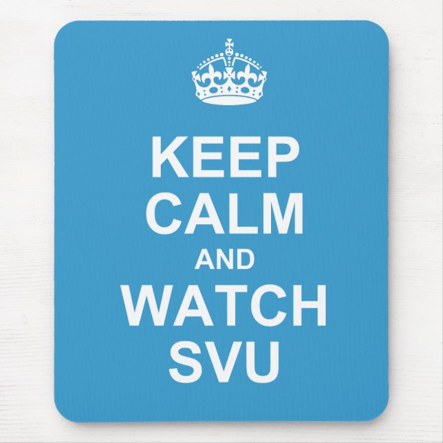 Alfombrilla De Ratón Mantenga mousepad tranquilo y del reloj SVU (Frente)