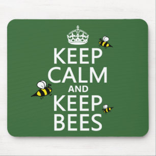 Alfombrilla De Ratón Mantenga tranquilo y guarde las abejas - todos los