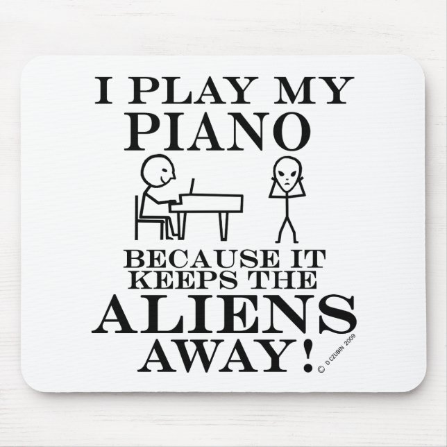 Alfombrilla De Ratón Mantiene a los extranjeros alejados del piano (Frente)