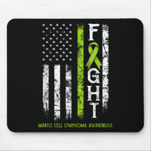Alfombrilla De Ratón Mantle Cell Lymphoma Warrior Bandera De Ee. Uu.