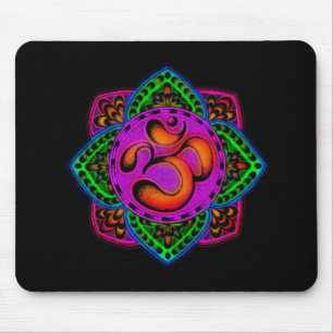Alfombrilla De Ratón mantra de OM del arco iris