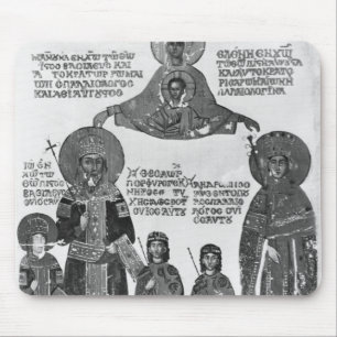 Alfombrilla De Ratón Manuel Palaeologus protegido por Virgen María