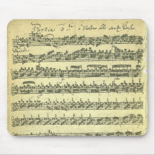 Alfombrilla De Ratón Manuscrito de la música de Bach Partita para el