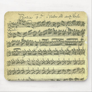 Alfombrilla De Ratón Manuscrito de la música de Bach Partita para el