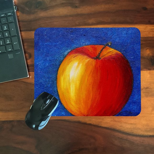 Alfombrilla De Ratón Manzana roja - Pintura de vida fija (Subido por el creador)