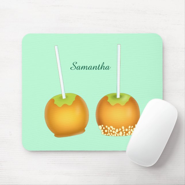 Alfombrilla De Ratón Manzanas de caramelo (Con ratón)