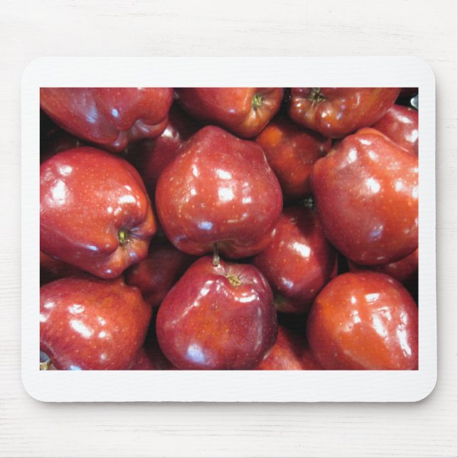 Alfombrilla De Ratón Manzanas rojas oscuras (Frente)