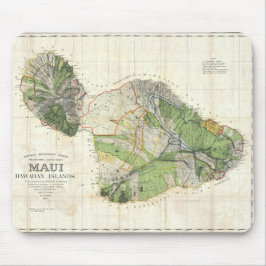 Alfombrilla De Ratón Mapa 1885 de De Witt Alexander de Maui, Hawaii